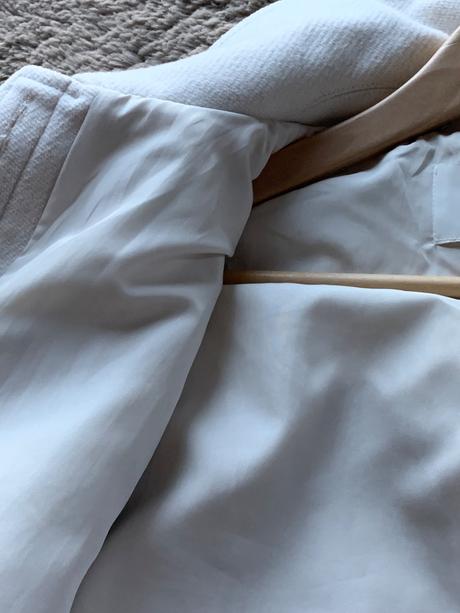 Oversize kremovy kabatik, h&m,xs
