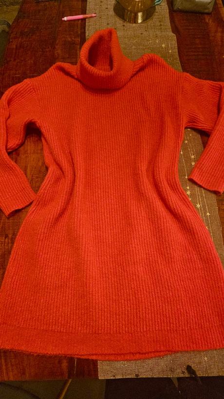 Dlhý sveter, svetrové šaty, s