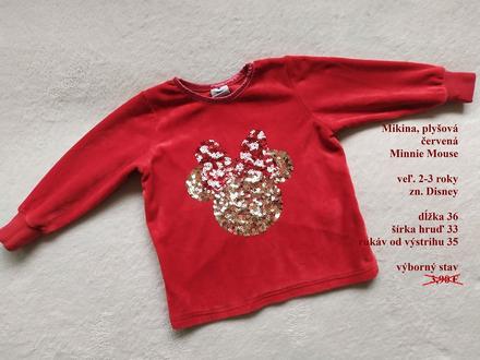 Plyšová mikina s flitrami, disney,98