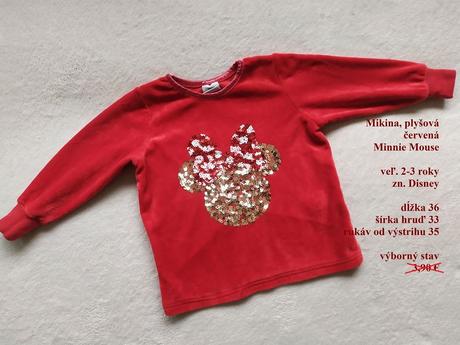 Plyšová mikina s flitrami, disney,98