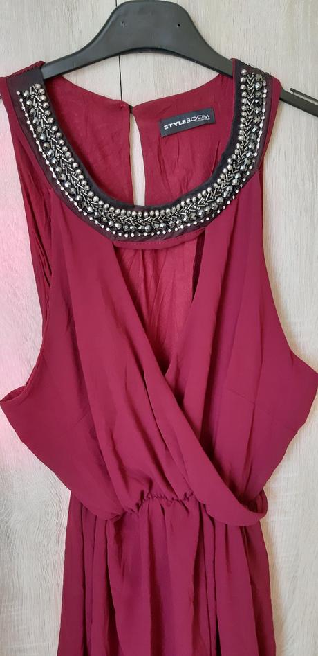 Bordové spoločenské šaty, xl