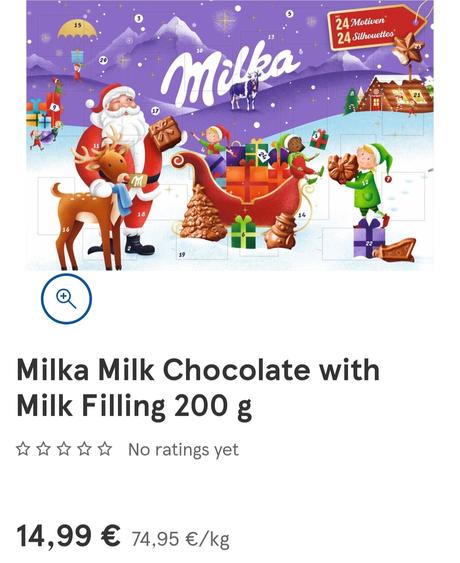Milka adventný kalendár, 