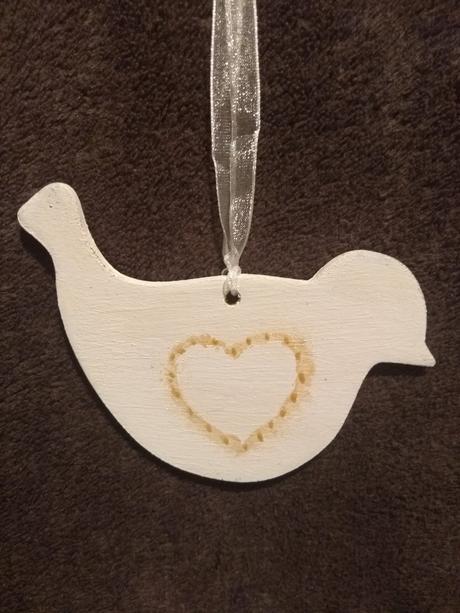 Vianočná dekorácia - drevené vtáčiky,