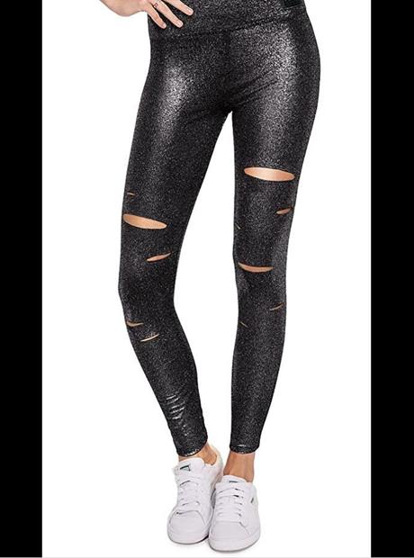 Victoria's secret roztrhané legíny trblietavé, xs