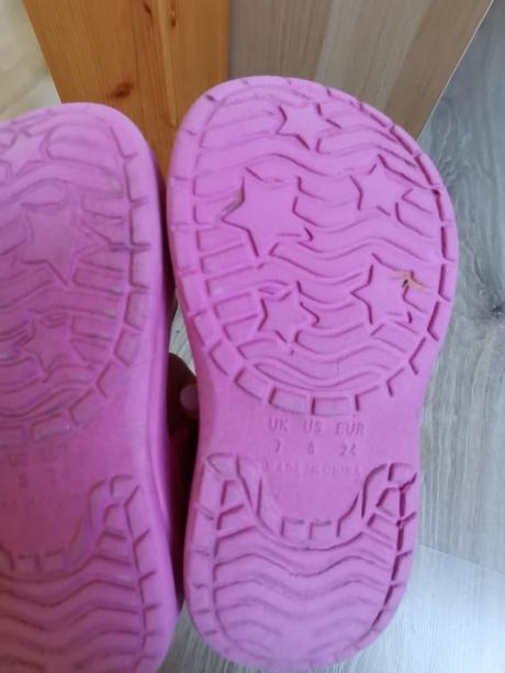 Ružové šľapky na zapínanie - 24, f&f,24