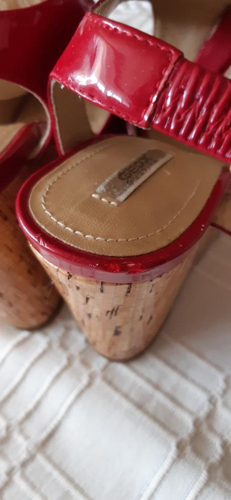 Červene kožené sandále geox veľ .37/38, geox,37