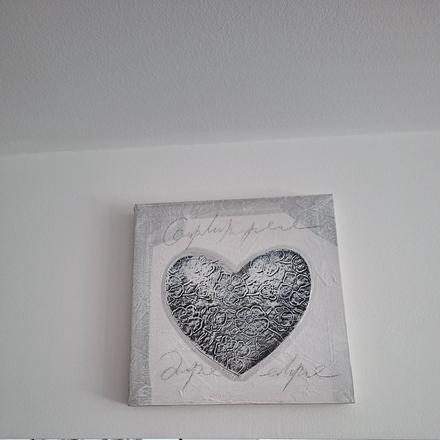 Sedy platnovy obraz 30x30 cm,