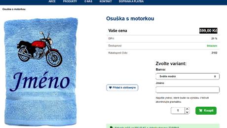 Osuška s motorkou a menom "matýsek",