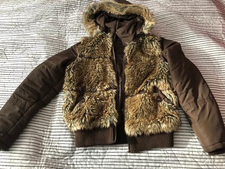 Zimná bunda s kožušinu, 36