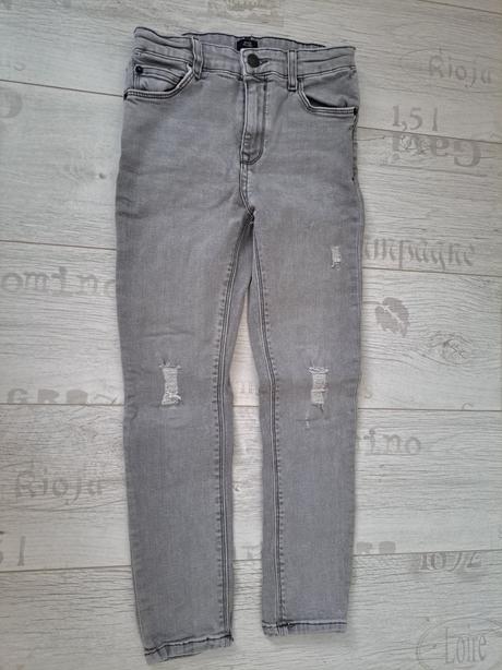 Slimfit šedé rifličky, river island,140