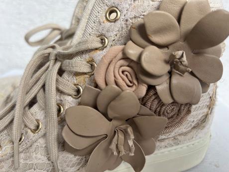 Twinset krasne cipkovane tenisky 36 na styl chloe, 36