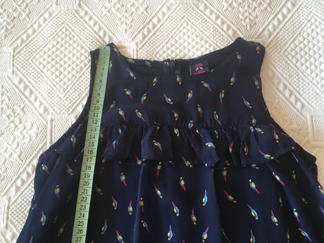 Krasna tunika na vrchu silon s jemnými papagájikmi, kiki&koko,122