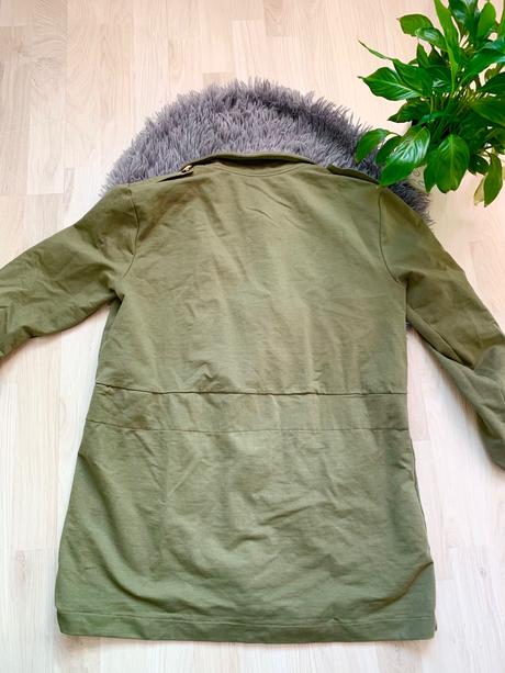 Olivová khaki tenká bundička dlhšia, l