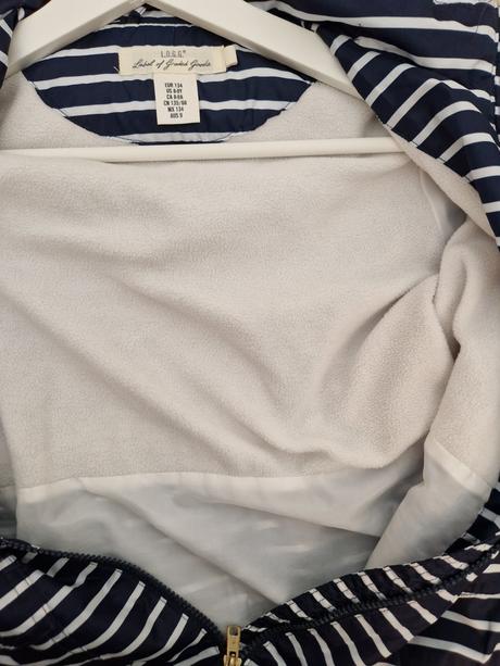 Bunda hm prechodná tmavomodrá, h&m,134