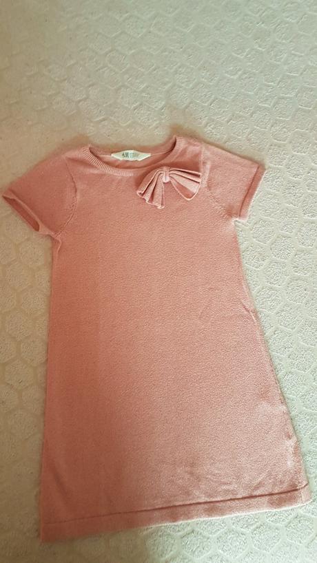 Dievčenské pletené šaty hm veľkosť 110/116, h&m,110