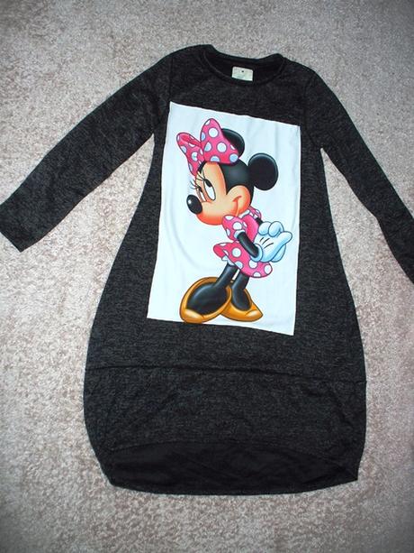 Predľžená mikina minnie, s
