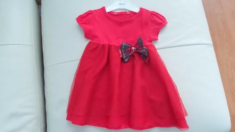 Červené šatičky, h&m,92