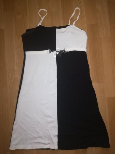 Čiernobiele šaty 36/38, 36