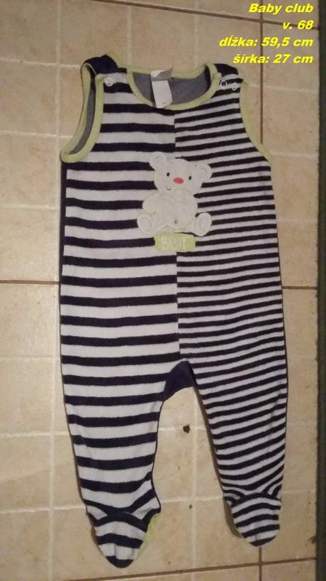 Dupačky s mackom, baby club,68