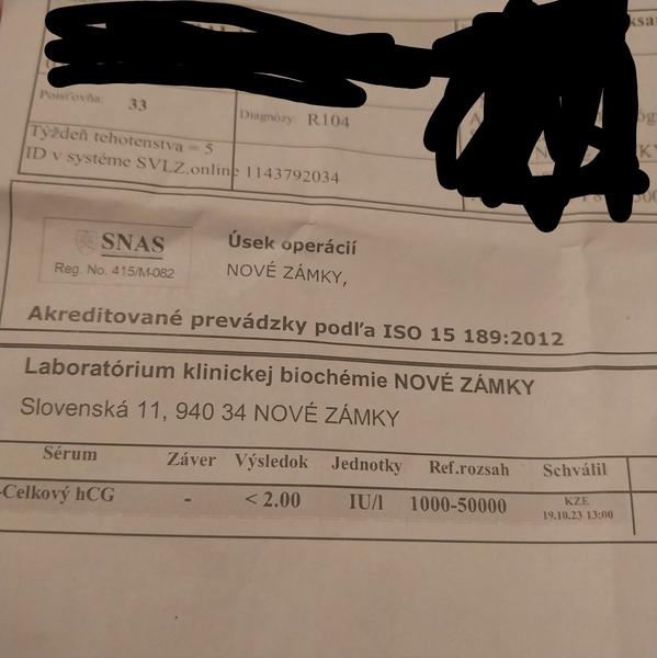 Som podľa týchto výsledkov tehotná?