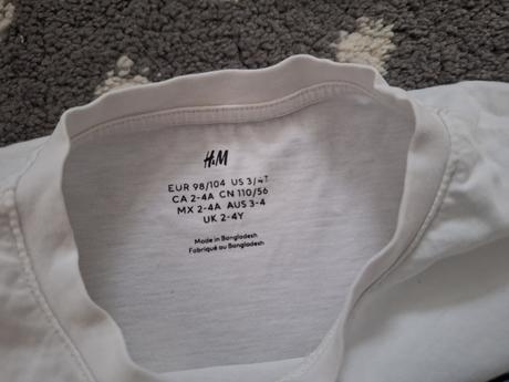 Kratke tricko motyliky 98/104, h&m,104