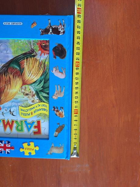 Kniha - puzzle farma, anglické slová,