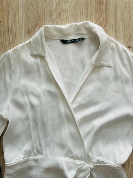 Krásne zavinovacie saténové šaty značky zara, zara,l