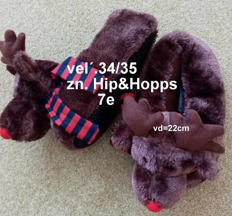 Papuče veĺ.34/35, zn.hip&hopps, 34 / 35