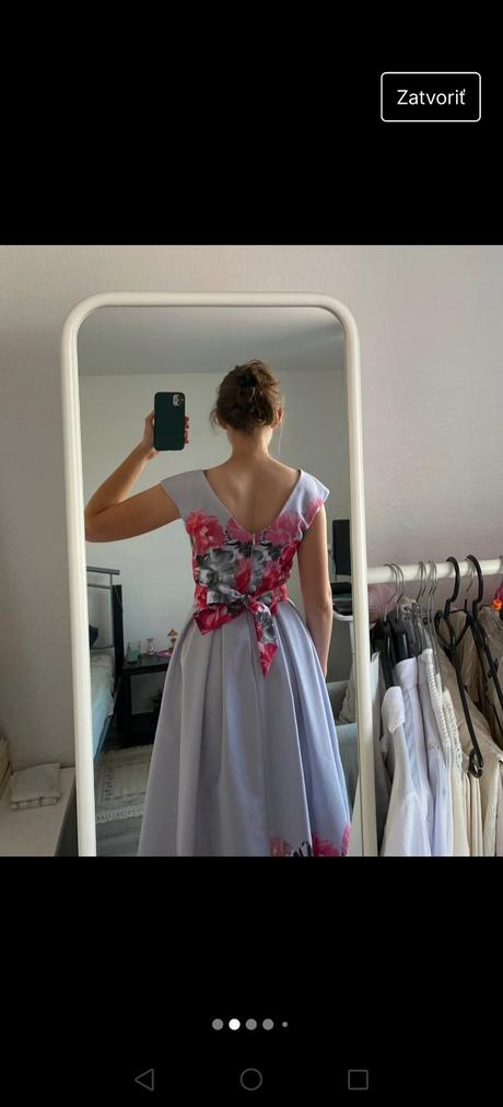 Dámske spoločenské midi áčkové šaty xs/  s, s