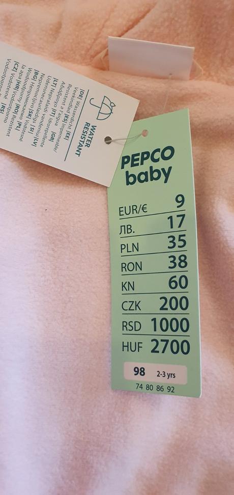 Metalicka bundička do dažďa 98, pepco,98