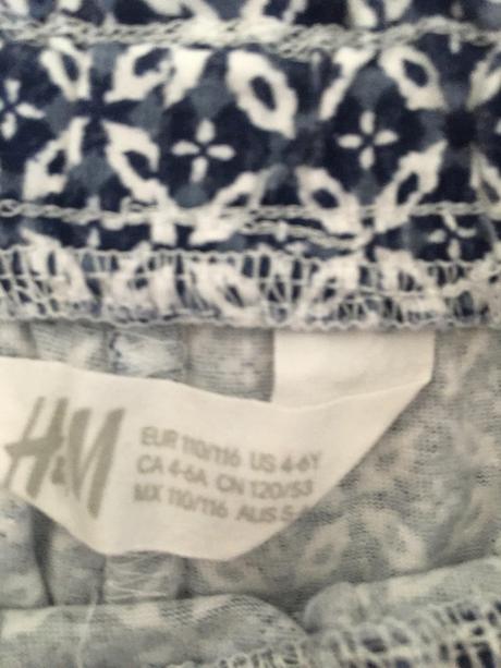 Letne kratasky, h&m,110