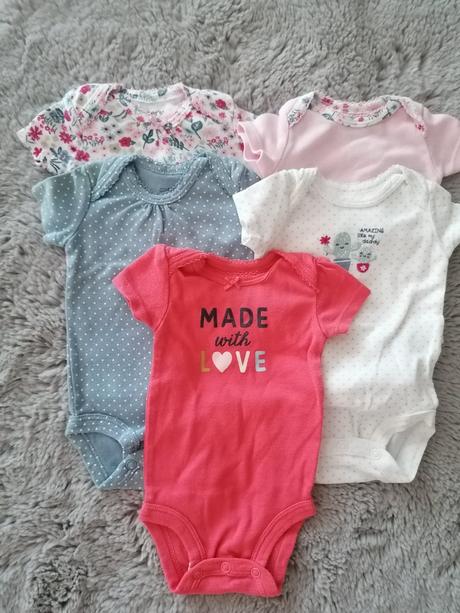 Body s krátkym rukávom 5ks, carter's,56