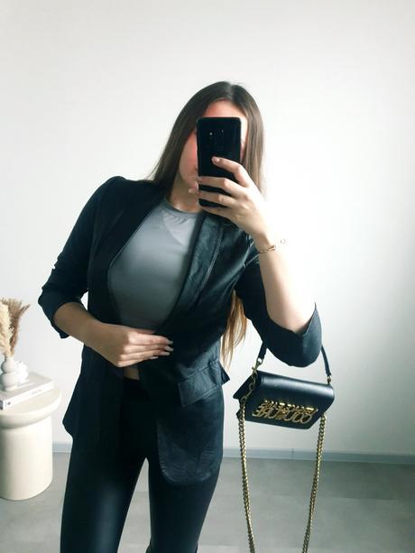 Koženkové sako xs/s, xs