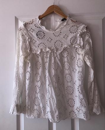Biela madeirová blúzka zara, xs/34, zara,xs