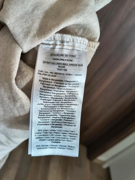 Jdy ľanové midi šaty l, l