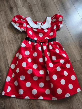 Šaty minnie mouse 122/128, h&m,122