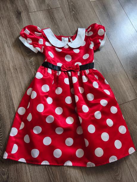 Šaty minnie mouse 122/128, h&m,122