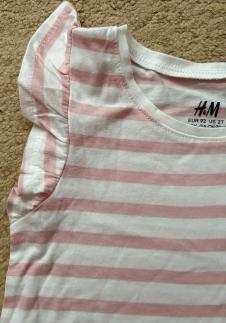 Nenosene krasne volanikove tricko, h&m,92