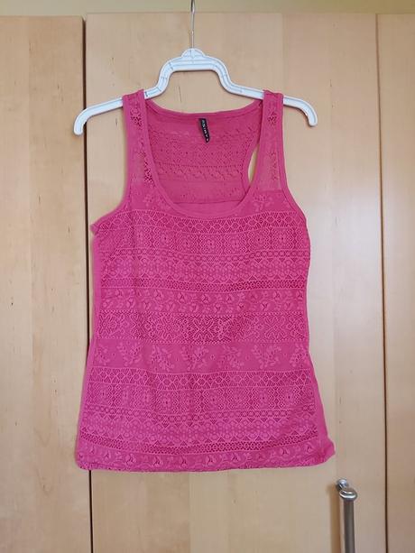 Dámsky top ružovočervenej farby č.m, m