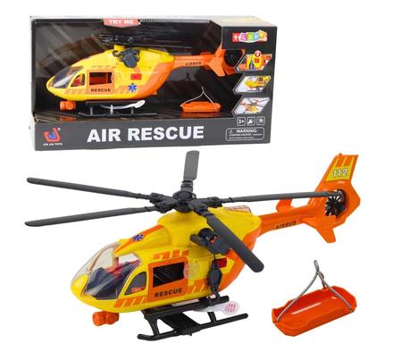 Záchranársky vrtuľník s hákom a nosítkami 38cm,
