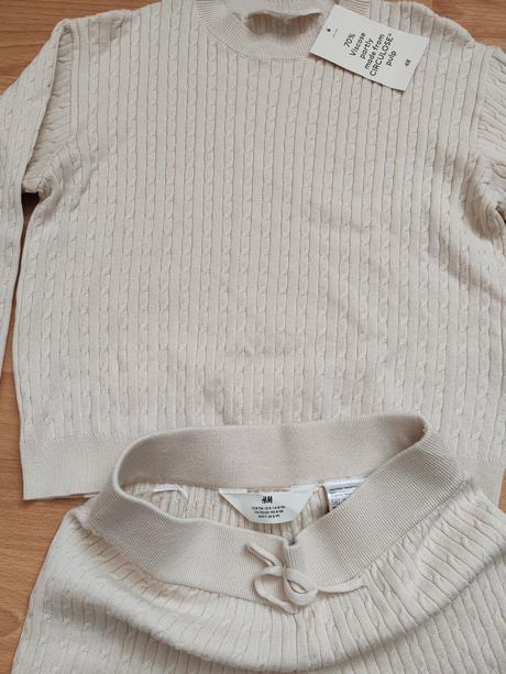 Komplet pletený, h&m,134 / 140