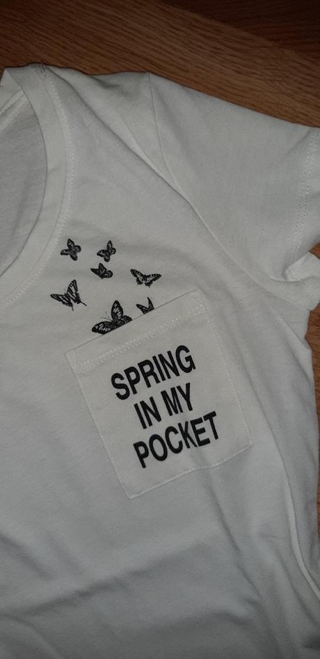 Biele tričko s motýľmi, cherokee,xs