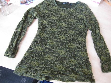 Dámske čipkované tričko, 38, 38