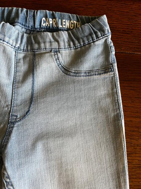 Jegginsy riflové capri trištvrťová dĺžka, h&m,128