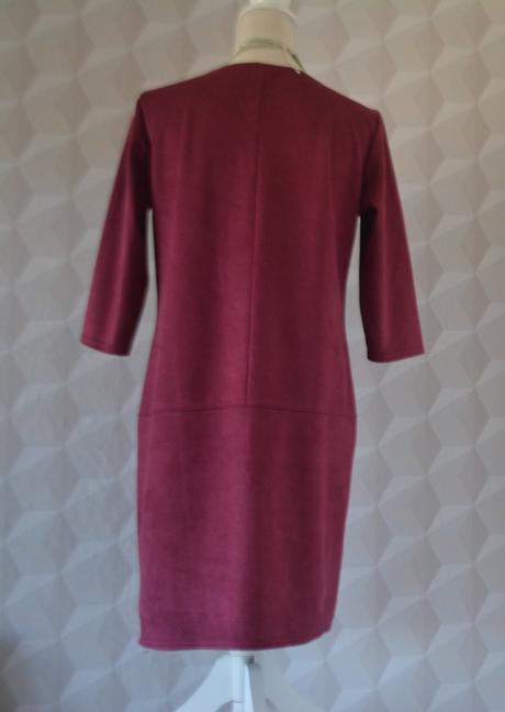 Efect šaty burgundy, veľ. 38, 38
