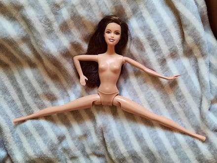Barbie bruneta s plastovým telom,