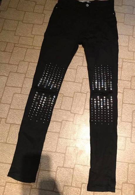 Extravagantné nohavice s nitmi, xs