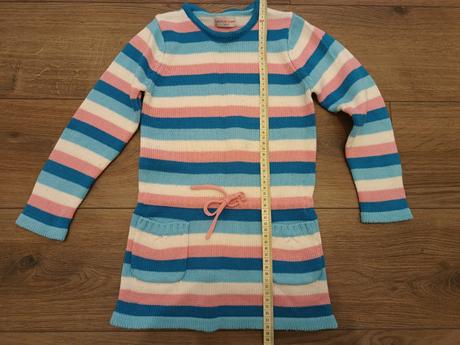 Pletené pásikavé šaty, 116