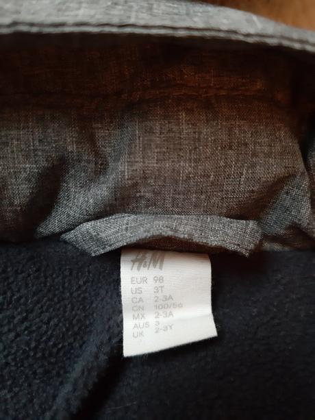 H&m zimná bunda s flísovou podšívkou, h&m,98
