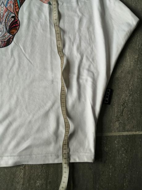 Biele pohodlné šaty bioga, s koňom, vm, m